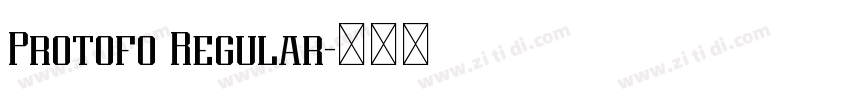 Protofo Regular字体转换 Protofo Regular字体转换